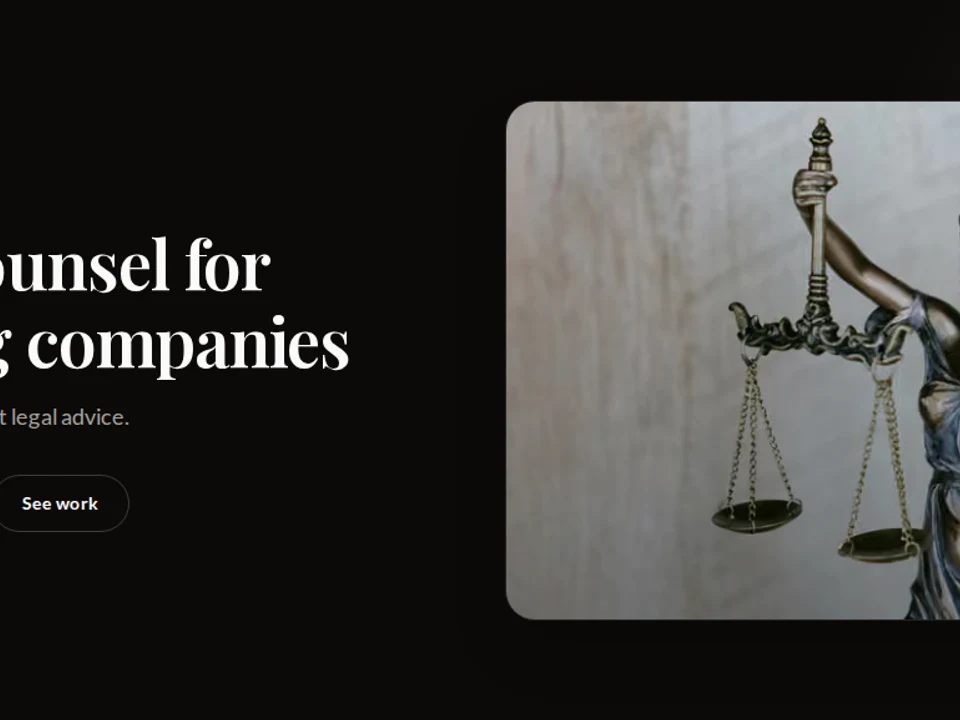 Meridian Legal law firm web template collage preview by ENZORA